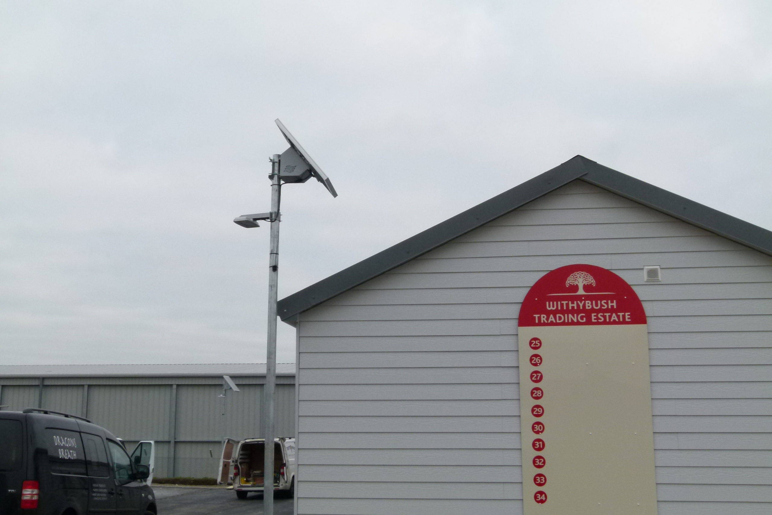 Solar parking lot light PIR Timed car park lighting