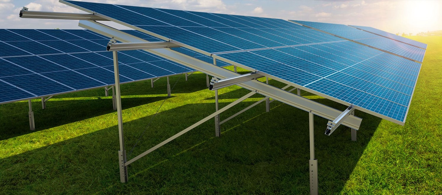 K2 P-Rack System - 24 ground mounted | Dragons Breath Solar